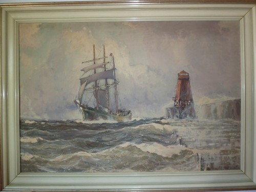 Obraz Richard Theodor Hufer," Na północny wschód od Świnoujścia",