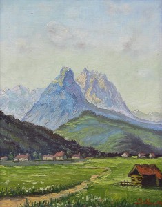 Pejzaż alpejski, Władysław Jahl