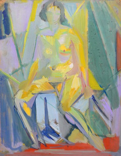 Akt siedzącej kobiety