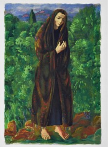 Mojżesz KISLING (1891-1953) Żebraczka litografia barwna