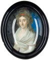 Aleksander Kucharski(Warszawa 1741- Paryż 1819), portret damy,  pastel na pergaminie,  43 x 35 cm(owal)