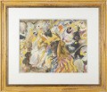 Ludwik KLIMEK (1912-199), 1962 Technika mieszana, olej gwasz, pastel i tusz na papierze, wys. 31,5 cm - szer. 40 cm 