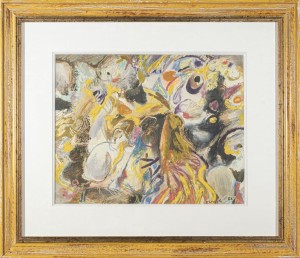 Ludwik KLIMEK (1912-199), 1962 Technika mieszana, olej gwasz, pastel i tusz na papierze, wys. 31,5 cm - szer. 40 cm 