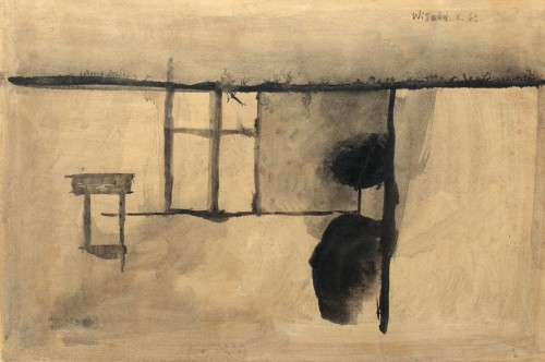 WITOLD-K (Wit Kaczanowski) (ur. 1932) Bez tytułu, 1963 tusz lawowany, papier, 26,5 × 39,5 cm 