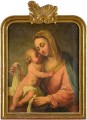 Madonna z dzieciątkiem, Włochy XVIIIw, olej na płótnie, 54 x 44 cm.