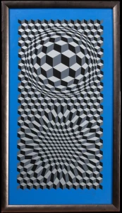 Wiktor VASARELY (1906-1997) „Aix”, 1976 Serigrafia