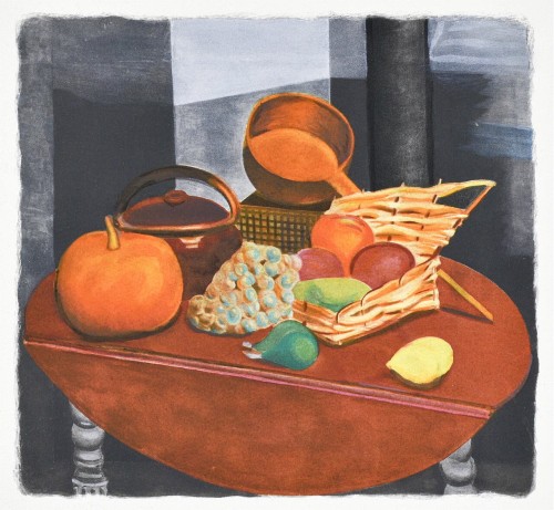 Mojżesz KISLING (1891-1953) Martwa natura na stole litografia barwna