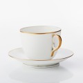 Filiżanka ze spodkiem z Imperialnej Manufaktury Porcelany w  Petersburgu. Koniec XIX i pierwsza dekada XX wieku. Carska Rosja