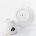 Filiżanka ze spodkiem z Imperialnej Manufaktury Porcelany w  Petersburgu. Koniec XIX i pierwsza dekada XX wieku. Carska Rosja