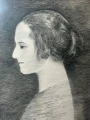 Louis MARCOUSSIS (1878 Warszawa - 1941 Cusset), Profil Heleny Rubinstein, akwaforta, 1933r