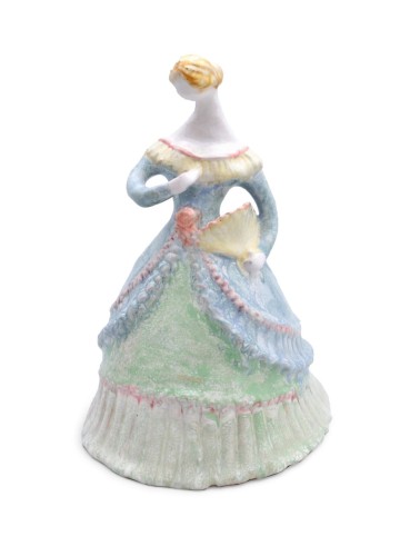 Hanna MODRZEWSKA-NOWOSIELSKA (1917 - 2008) Figura kobiety z wachlarzem ceramika szkliwiona