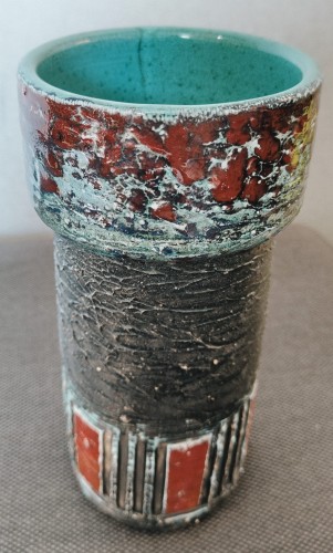 Wazon ceramiczny szkliwiony, projekt Mariana Zawadzkiego dla Tilgmans, Szwecja, lata 60. XX w