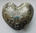 PUDEŁKO/ PUZDERKO na tabletki w kształcie serca, srebro 925(sterling silver), Anglia, ok. 1890r