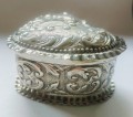 PUDEŁKO/ PUZDERKO na tabletki w kształcie serca, srebro 925(sterling silver), Anglia, ok. 1890r
