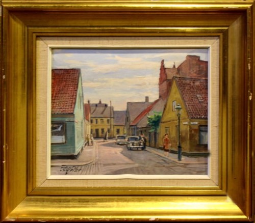 Kai Molter "Scena uliczna z postaciami"