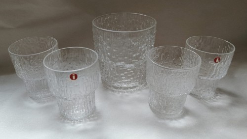 Iittala Ultima Thule - 4 kieliszki + jedna szklanka, luksusowe szkło z Finlandii