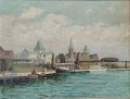 Szczecin – widok na Wały Chrobrego | Wilhelm Hoffmann | Obraz olejny 1962