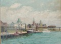Szczecin – widok na Wały Chrobrego | Wilhelm Hoffmann | Obraz olejny 1962