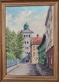 Szczecin – ulica w rejonie Zamku Książąt Pomorskich, XX w