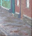 Szczecin – ulica w rejonie Zamku Książąt Pomorskich, XX w