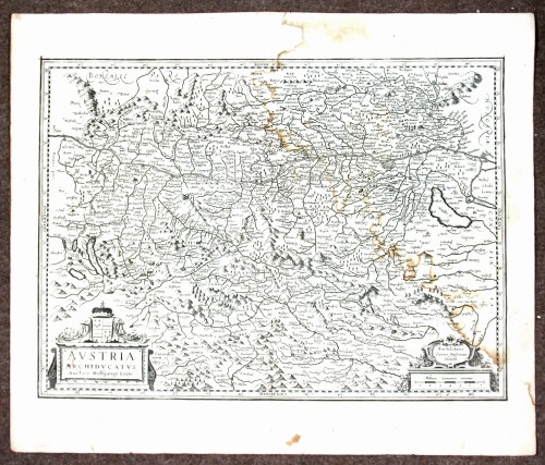 Mapa Austrii 1630 r