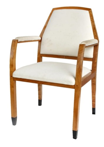 Fotel brzozowy w stylu Art Deco