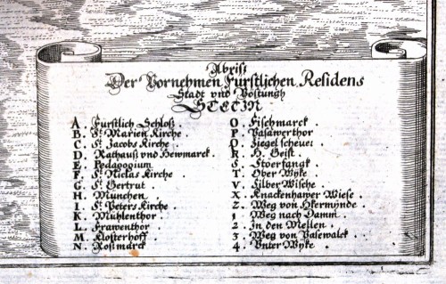  Plan fortyfikacji Szczecina i Rezydencji Książęcej,1652r